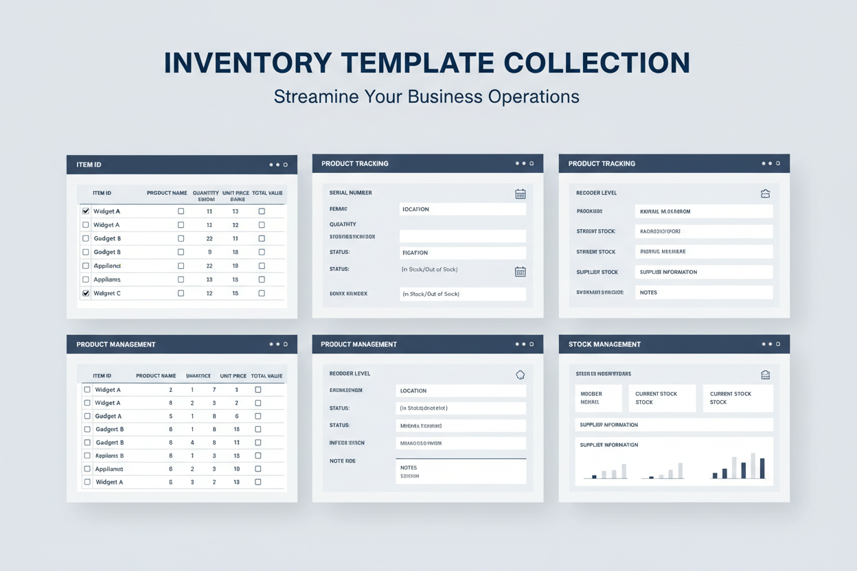 📦 INVENTORY COLLECTION — TEMPLATE BUNDLE ⭐⭐⭐⭐⭐