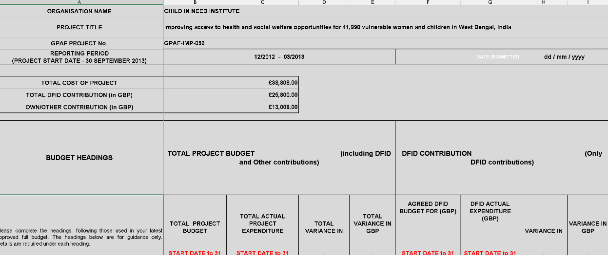 GPAF Interim Financial Report Template – Excel Format ⭐️⭐️⭐️⭐️⭐️