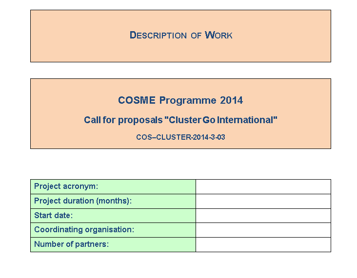 📦 Work Package Description Template - Word ⭐⭐⭐⭐⭐