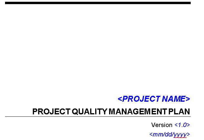 📋 PROJECT QUALITY MANAGEMENT PLAN TEMPLATE -= Word ⭐️⭐️⭐️⭐️⭐️