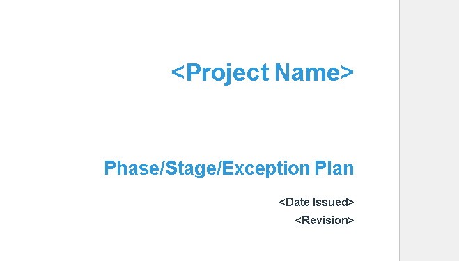 📘 PHASE/STAGE/EXCEPTION PLAN – WORD ⭐️⭐️⭐️⭐️⭐️