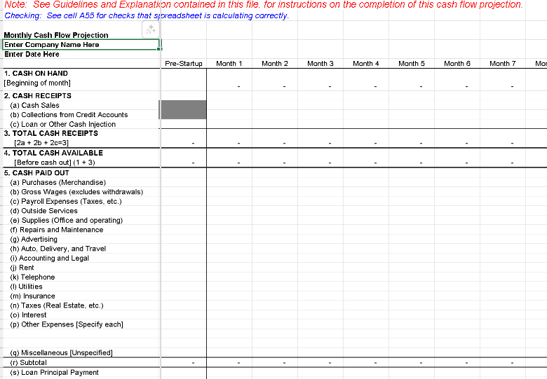 📊 CASH FLOW STATEMENT – EXCEL ⭐️⭐️⭐️⭐️⭐️
