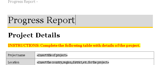 📄 Progress Report Template – Word ⭐️⭐️⭐️⭐️⭐️