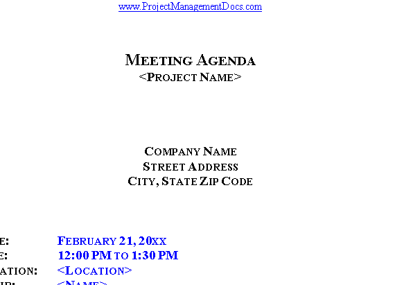 🗒️ Project Meeting Agenda Template – Word ⭐️⭐️⭐️⭐️⭐️