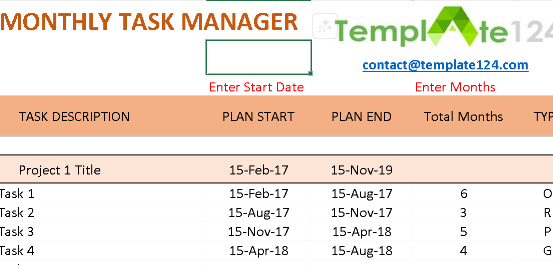 📋 Task Manager – Excel ⭐️⭐️⭐️⭐️⭐️