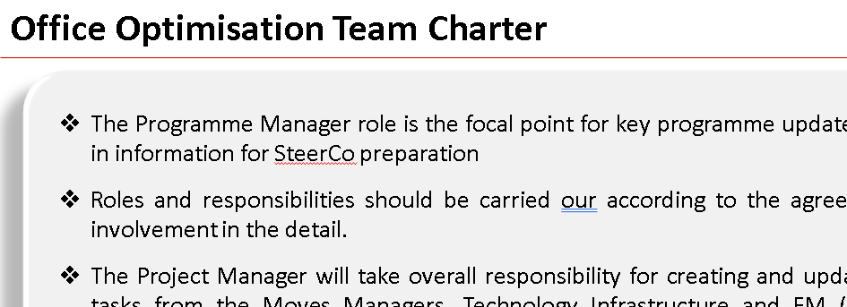 OFFICE OPTIMISATION TEAM CHARTER TEMPLATE - PowerPoint  ⭐️⭐️⭐️⭐️⭐️