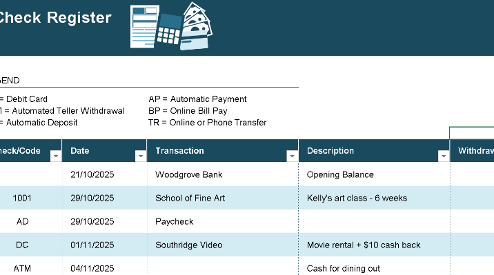 Check Cash Register – Excel ⭐⭐⭐⭐⭐