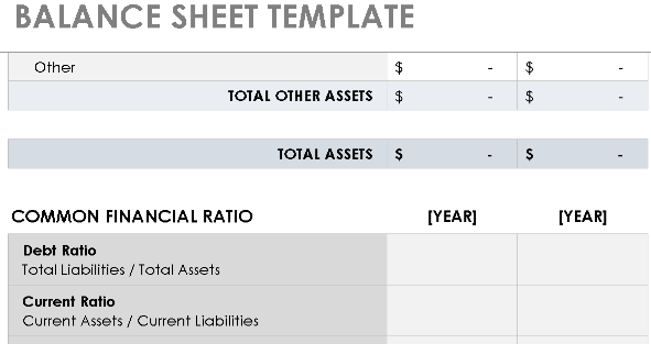Balance Sheet Template – Excel ⭐⭐⭐⭐⭐