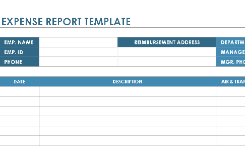 Expense Report Template – Excel ⭐⭐⭐⭐⭐