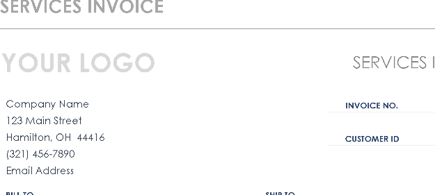 Services Invoice Template – Excel ⭐⭐⭐⭐⭐