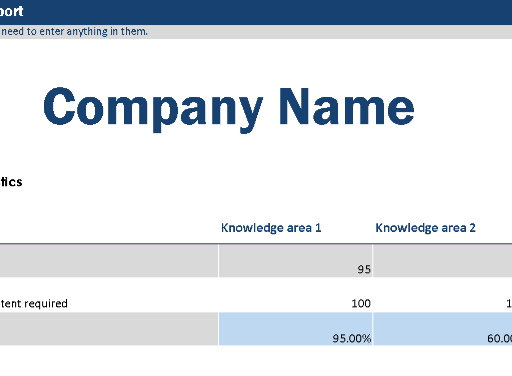 Knowledge Management Report – Excel ⭐⭐⭐⭐⭐