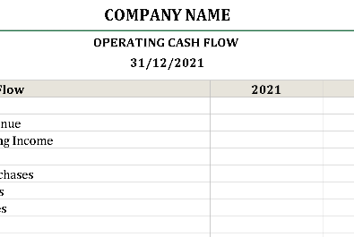 Operating Cash Flow Calculator – Excel ⭐⭐⭐⭐⭐