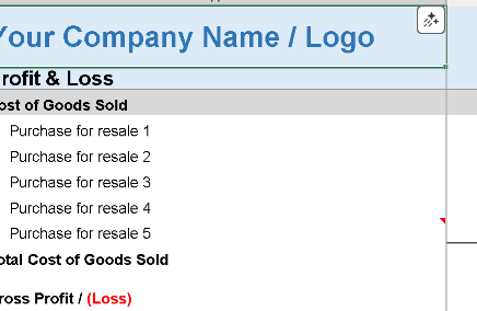 Self-Employed Profit & Loss Template – Excel ⭐⭐⭐⭐⭐