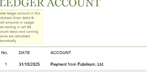 📊 T-ACCOUNT LEDGER TEMPLATE (.XLSX) ⭐⭐⭐⭐⭐