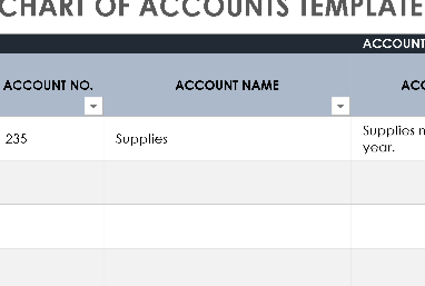 📊 CHART OF ACCOUNTS TEMPLATE (.XLSX) ⭐⭐⭐⭐⭐