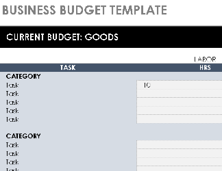 📊 BUSINESS BUDGET TEMPLATE (.XLSX) ⭐⭐⭐⭐⭐