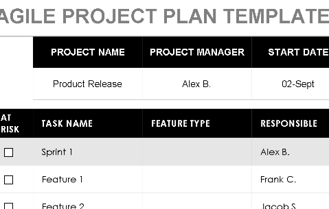 📊 AGILE PROJECT PLAN TEMPLATE — EXCEL VERSION 1.0 ⭐⭐⭐⭐⭐