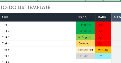 📊 TO-DO LIST TEMPLATE — EXCEL VERSION 1.0 ⭐⭐⭐⭐⭐