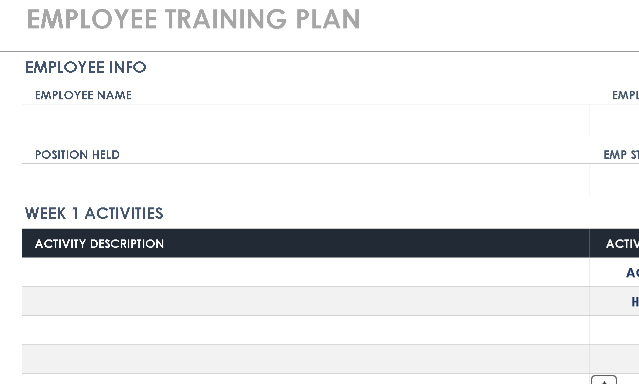 📊 EMPLOYEE TRAINING PLAN TEMPLATE — EXCEL VERSION 1.0 ⭐⭐⭐⭐⭐