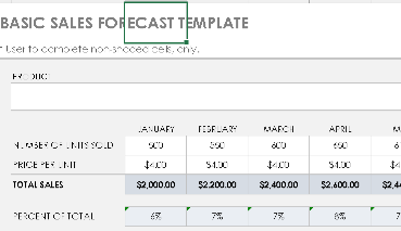 📊 BASIC SALES FORECAST TEMPLATE — EXCEL VERSION 1.0 ⭐⭐⭐⭐⭐