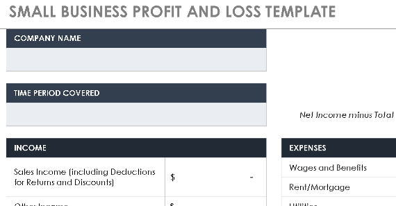 📊 SMALL BUSINESS PROFIT & LOSS TEMPLATE — EXCEL VERSION 1.0