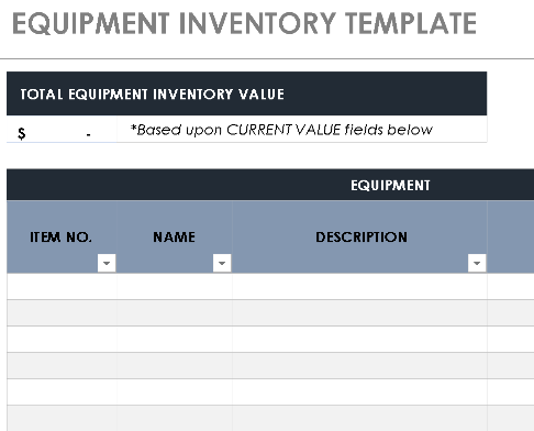 🛠️ EQUIPMENT INVENTORY TEMPLATE — EXCEL VERSION 1.0 ⭐⭐⭐⭐⭐