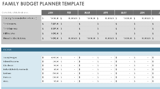 👨‍👩‍👧‍👦 FAMILY BUDGET PLANNER TEMPLATE — EXCEL VERSION 1.0 ⭐⭐⭐⭐⭐