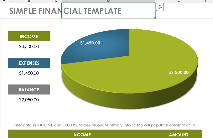 💵 SIMPLE FINANCIAL TEMPLATE — EXCEL VERSION 1.0 ⭐⭐⭐⭐⭐