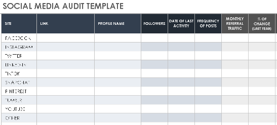 📊 SOCIAL MEDIA AUDIT TEMPLATE — EXCEL VERSION 1.0 ⭐⭐⭐⭐⭐