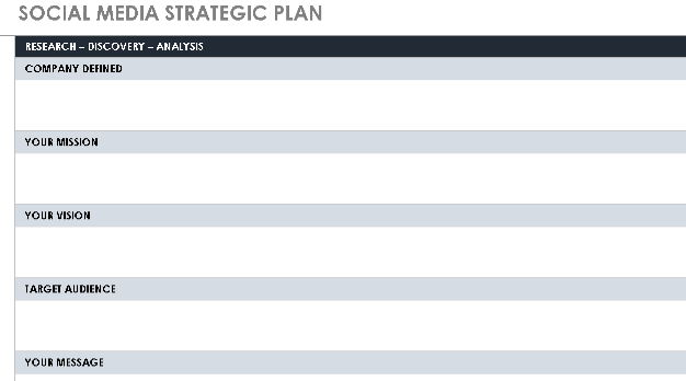 📐 SOCIAL MEDIA STRATEGIC PLAN TEMPLATE — EXCEL VERSION 1.0 ⭐⭐⭐⭐⭐