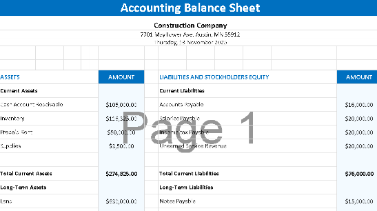 ACCOUNTING BALANCE SHEET TEMPLATE (.xlsx) ⭐⭐⭐⭐⭐