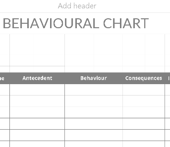 BEHAVIOURAL CHART TEMPLATE (.xlsx) ⭐⭐⭐⭐⭐