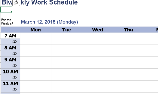 BIWEEKLY WORK SCHEDULE TEMPLATE (.xlsx) ⭐⭐⭐⭐⭐