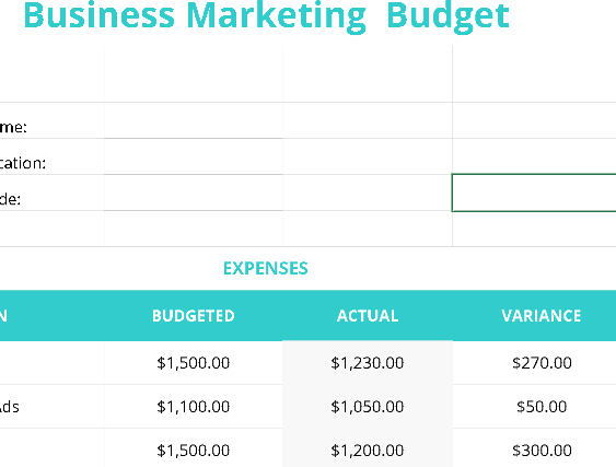 📣 BUSINESS MARKETING BUDGET – EDITABLE EXCEL TEMPLATE ⭐️⭐️⭐️⭐️⭐️