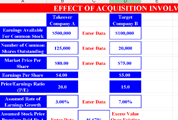 BUYOUT STOCK EXCHANGE TEMPLATE (EXCEL) ⭐️⭐️⭐️⭐️⭐️