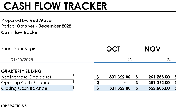 CASH FLOW TRACKER TEMPLATE (EXCEL) ⭐️⭐️⭐️⭐️⭐️