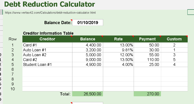 💳 DEBT REDUCTION CALCULATOR TEMPLATE (EXCEL) ⭐️⭐️⭐️⭐️⭐️