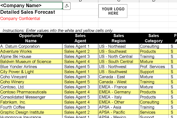 📈 DETAILED SALES FORECAST TEMPLATE (EXCEL) ⭐️⭐️⭐️⭐️⭐️