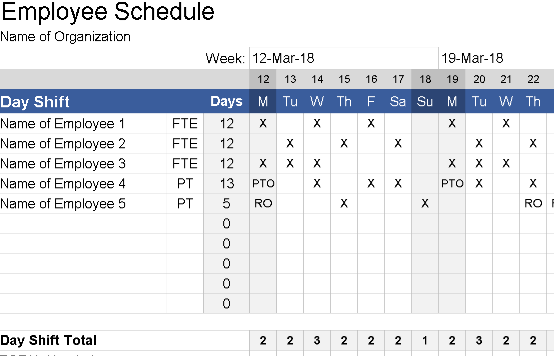📅 EMPLOYEE SCHEDULE TEMPLATE (EXCEL) ⭐️⭐️⭐️⭐️⭐️