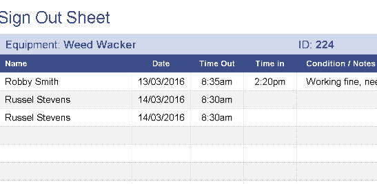 📋 SIMPLE EQUIPMENT SIGN-OUT SHEET TEMPLATE (EXCEL) ⭐️⭐️⭐️⭐️⭐️