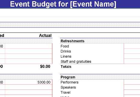🎟️ EVENT BUDGET TRACKER TEMPLATE (EXCEL) ⭐️⭐️⭐️⭐️⭐️