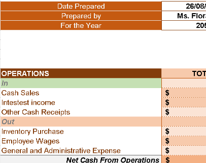 📊 EXPECTED CASH FLOW STATEMENT TEMPLATE Excel Spreadsheet ⭐⭐⭐⭐⭐ (5.0)