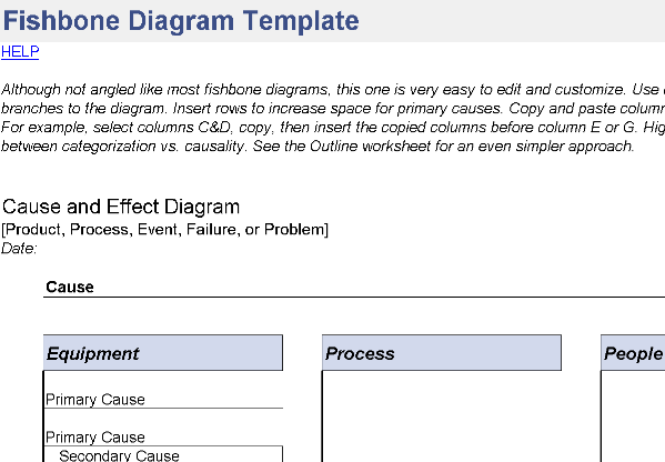 📊 FISHBONE DIAGRAM TEMPLATE Excel Spreadsheet ⭐⭐⭐⭐⭐ (5.0)