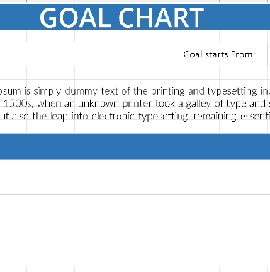 📊 SIMPLE GOAL CHART TEMPLATE Excel Spreadsheet ⭐⭐⭐⭐⭐ (5.0)