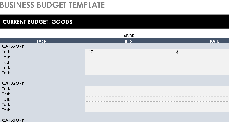 📊 BUSINESS BUDGET TEMPLATE — INCLUDES CHART Excel Spreadsheet ⭐⭐⭐⭐⭐ (5.0)