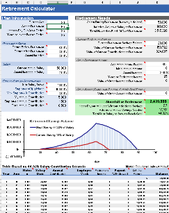 📊 RETIREMENT CALCULATOR — INCLUDES CHART Excel Template ⭐⭐⭐⭐⭐