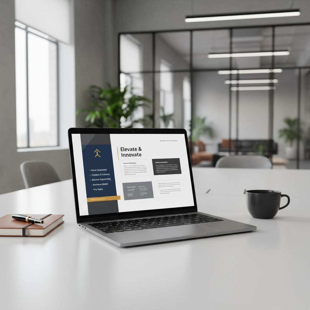 🧩 Elevator Pitch Document Template -  Powerpoint ⭐️⭐️⭐️⭐️⭐️