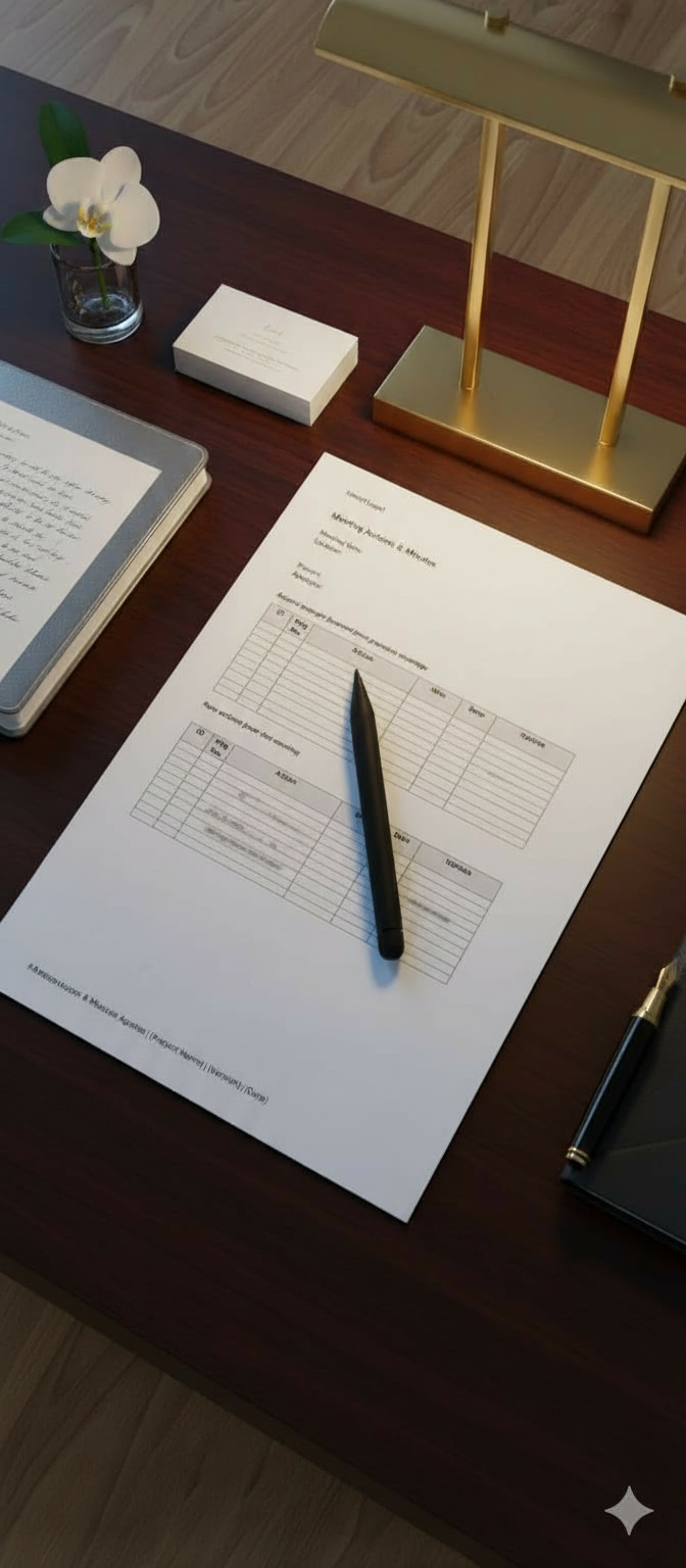 🧩 Meeting Actions & Minutes Template - Word ⭐️⭐️⭐️⭐️⭐️