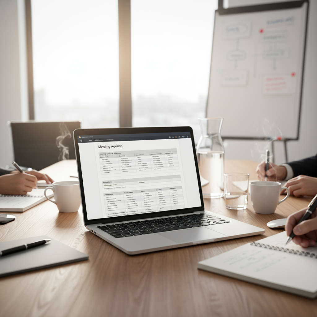 🧩 Kick-off Agenda & Notes Template - Word ⭐️⭐️⭐️⭐️⭐️